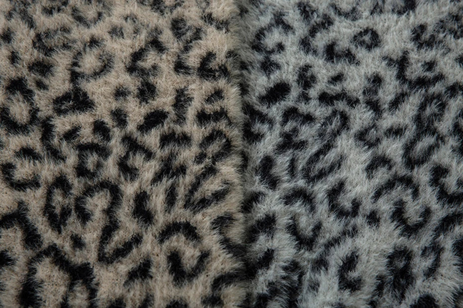 Leopard Print Mohair Style Sweater-streetwear-techwear