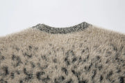 Leopard Print Mohair Style Sweater-streetwear-techwear