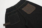 Leopard Print Pocket Carpenter Jorts-streetwear-techwear