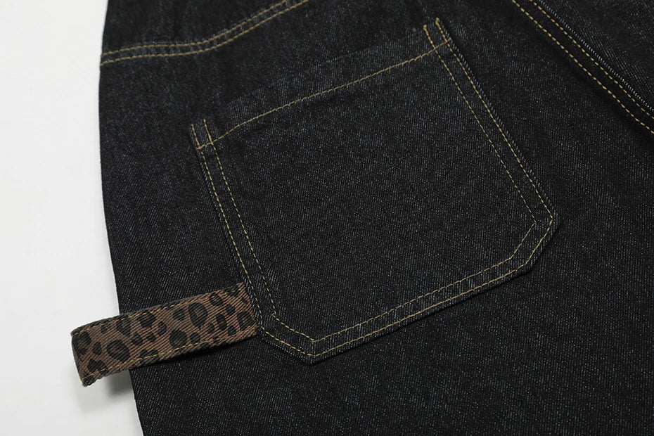 Leopard Print Pocket Carpenter Jorts-streetwear-techwear