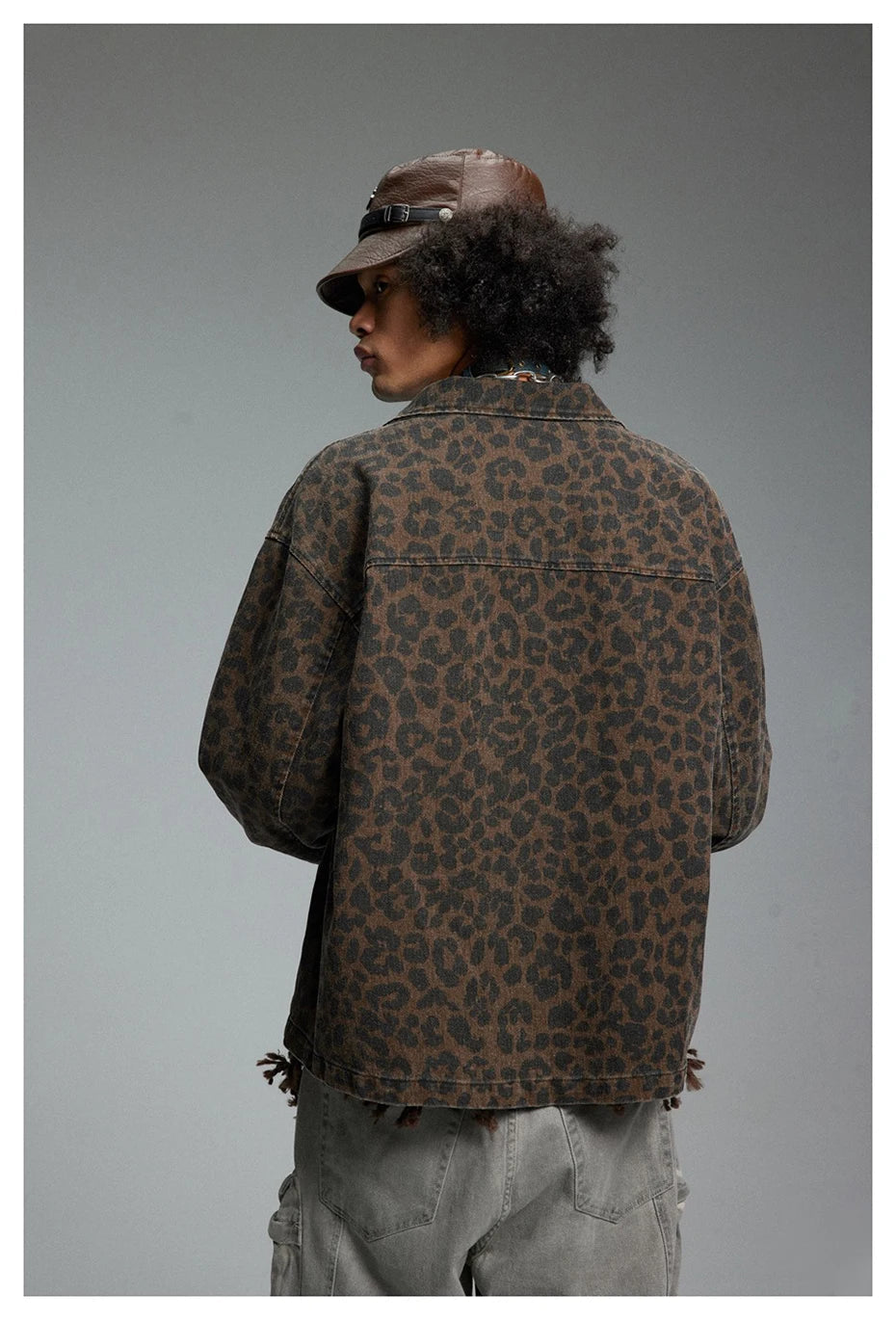 Leopard print trucker jacket hotsell