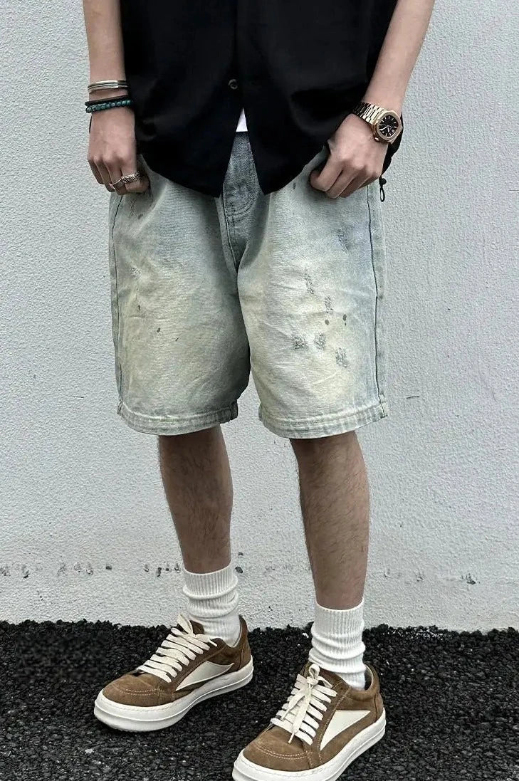 Light Denim Jorts-streetwear-techwear