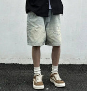 Light Denim Jorts-streetwear-techwear