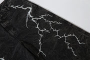 Lightning Embroidery Wide-Leg Jeans-streetwear-techwear