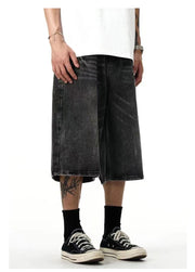 Long Length Grey Jorts-streetwear-techwear