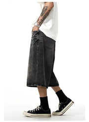 Long Length Grey Jorts-streetwear-techwear