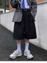 Long Length Tailored Shorts-streetwear-techwear