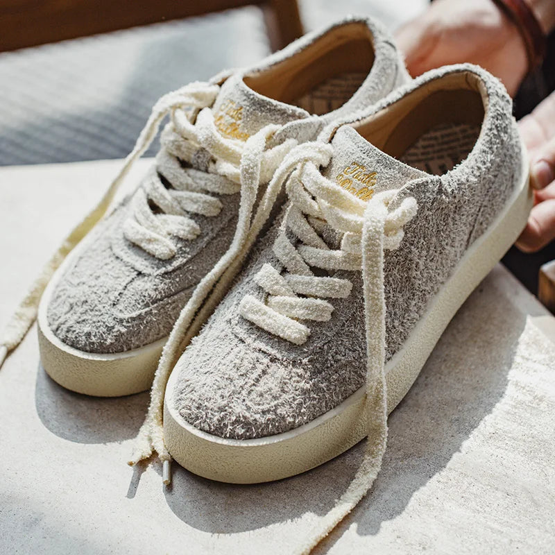 Long Napped Suede Sneakers-streetwear-techwear