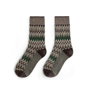 MADEN 3 Pairs Knitted Grandad Crew Socks-streetwear-techwear