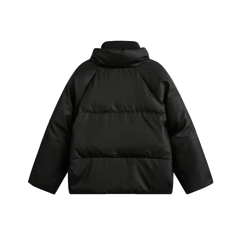 Mock Double Layer Puffer Jacket-streetwear-techwear