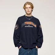 'No Problem' Varsity Applique Sweatshirt-streetwear-techwear