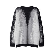 Pixel Print Rhinestone Sweater-streetwear-techwear