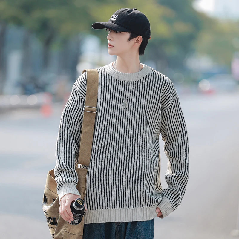 Plated Rib 90's Style Sweater-streetwear-techwear