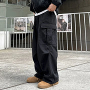 Pleated Knee Cargo Pants-streetwear-techwear