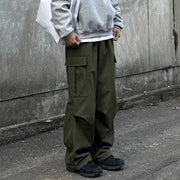 Pleated Knee Cargo Pants-streetwear-techwear