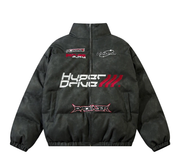 Racing Graphic Puffer Jacket-streetwear-techwear