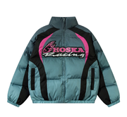 Racing Graphics Gradient Puffer Jacket-streetwear-techwear