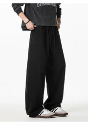 Relaxed Drawstring Washed Cargo Pants-streetwear-techwear