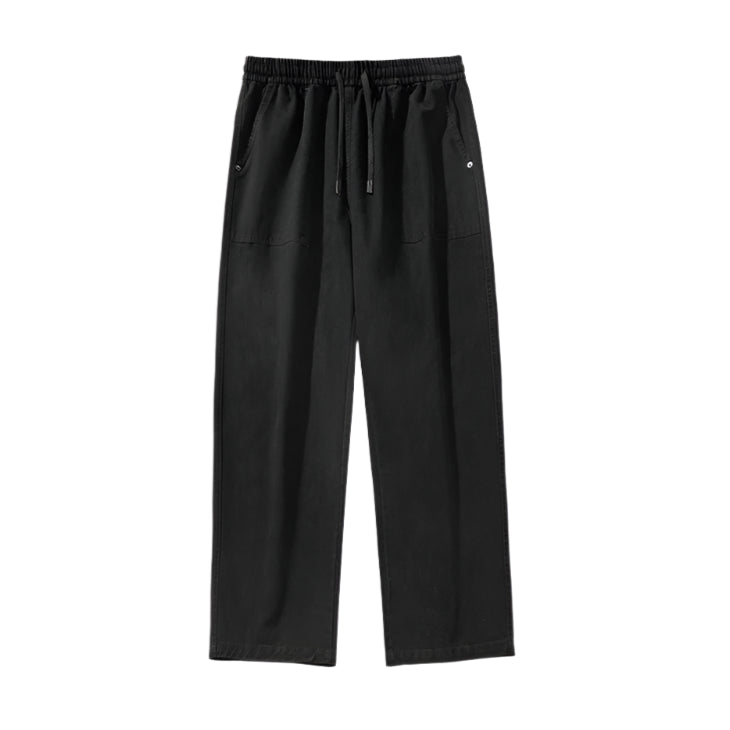 Relaxed Drawstring Washed Cargo Pants-streetwear-techwear