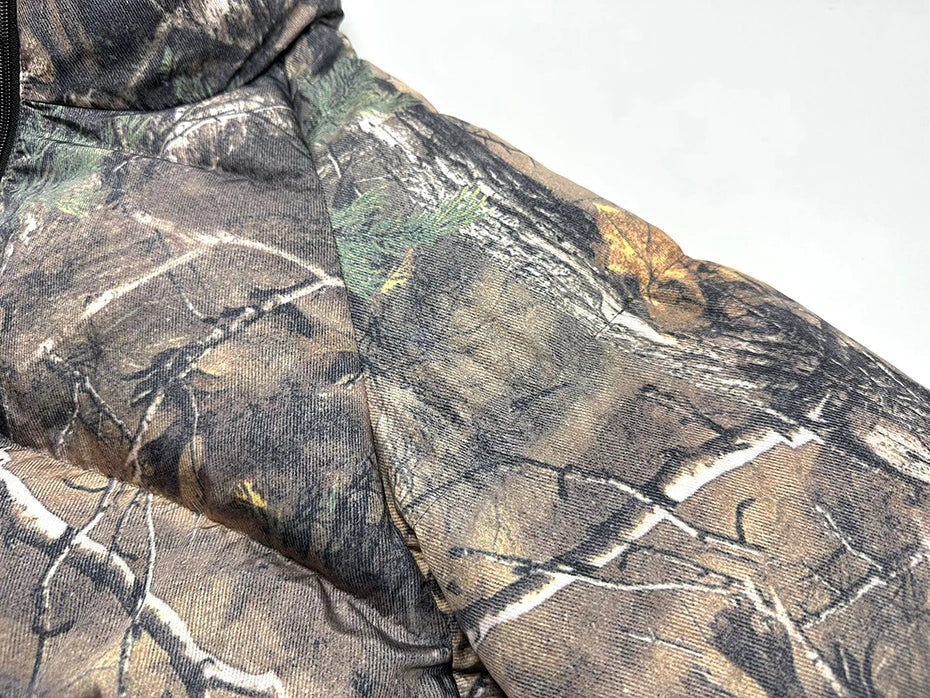 Reversible Woodland Camo Puffer Jacket-streetwear-techwear