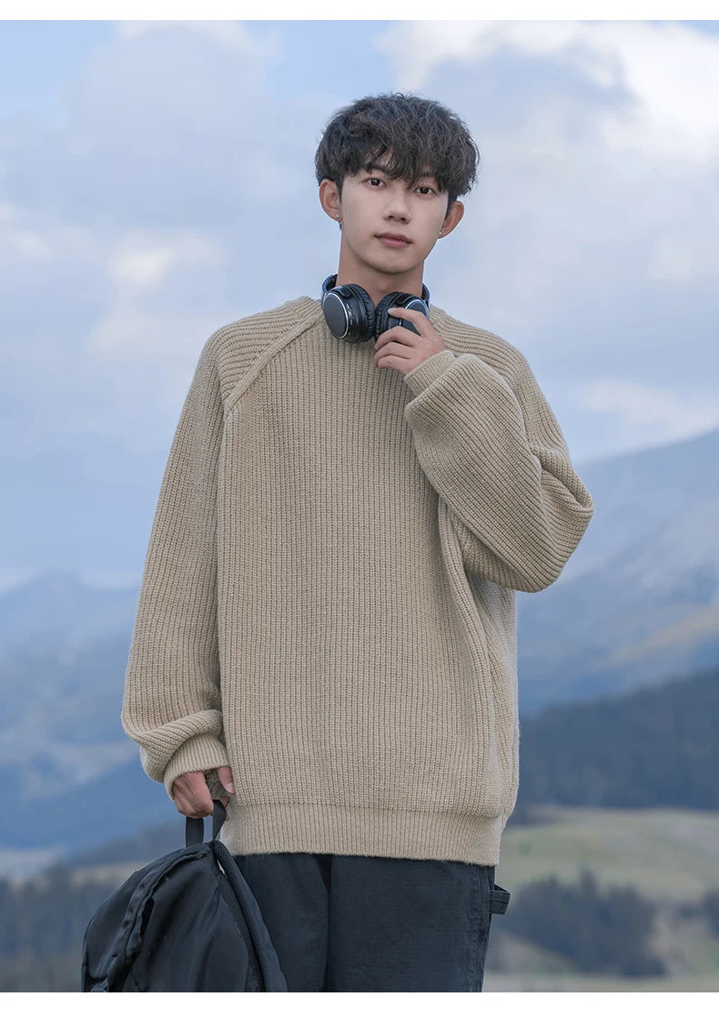 Rib Knit Fisherman Sweater-streetwear-techwear