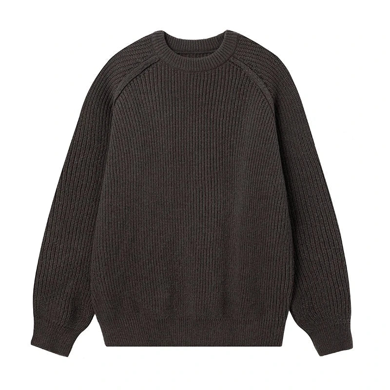 Rib Knit Fisherman Sweater-streetwear-techwear