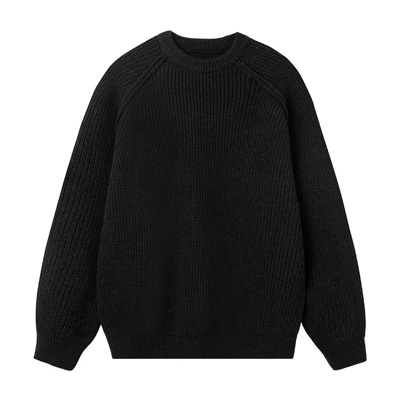 Rib Knit Fisherman Sweater-streetwear-techwear