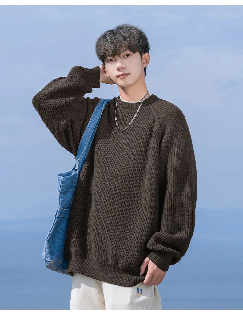 Rib Knit Fisherman Sweater-streetwear-techwear