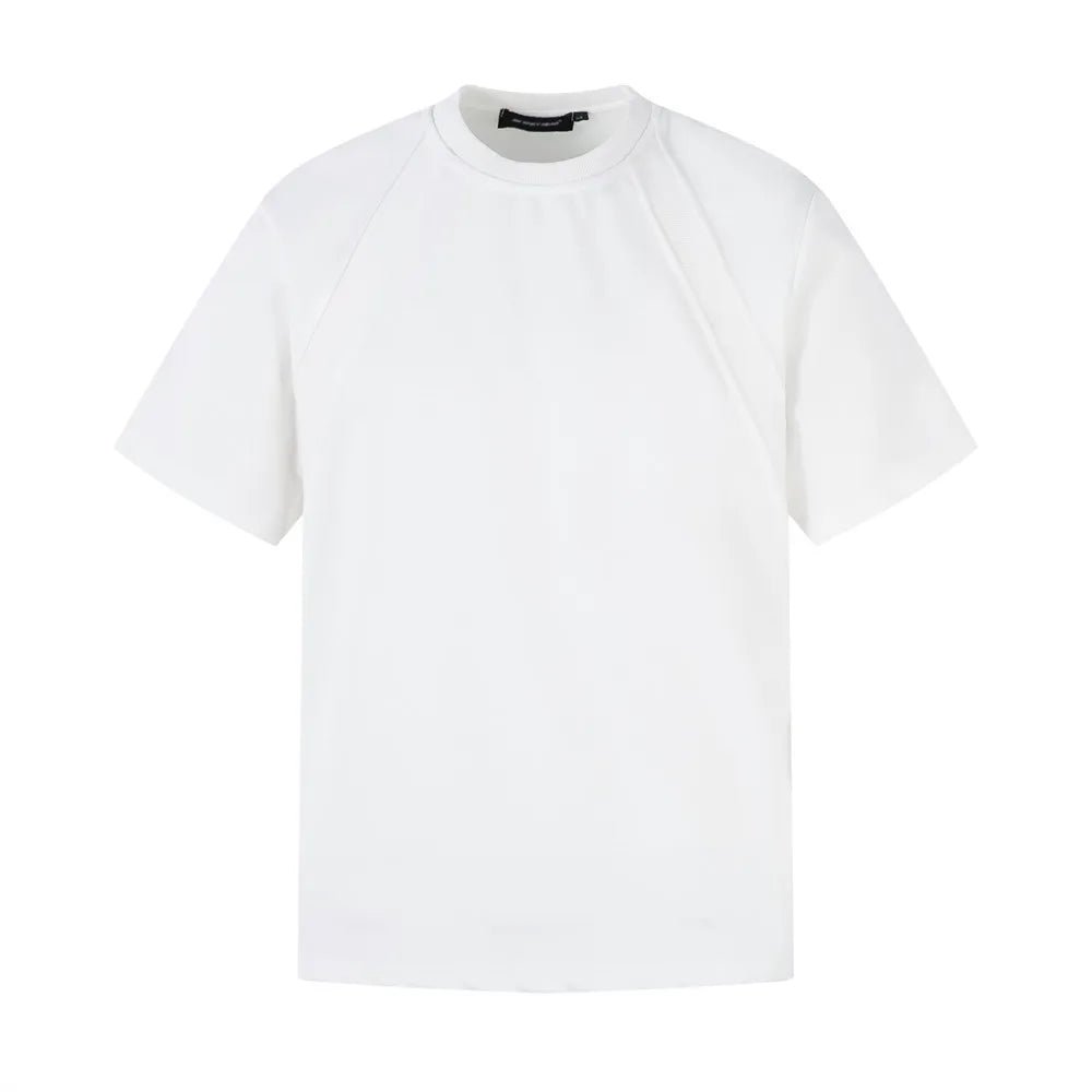 Ribbed Saddle Shoulder T-Shirt