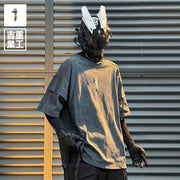 Jiyend Side Zip Marl T-Shirt-streetwear-techwear