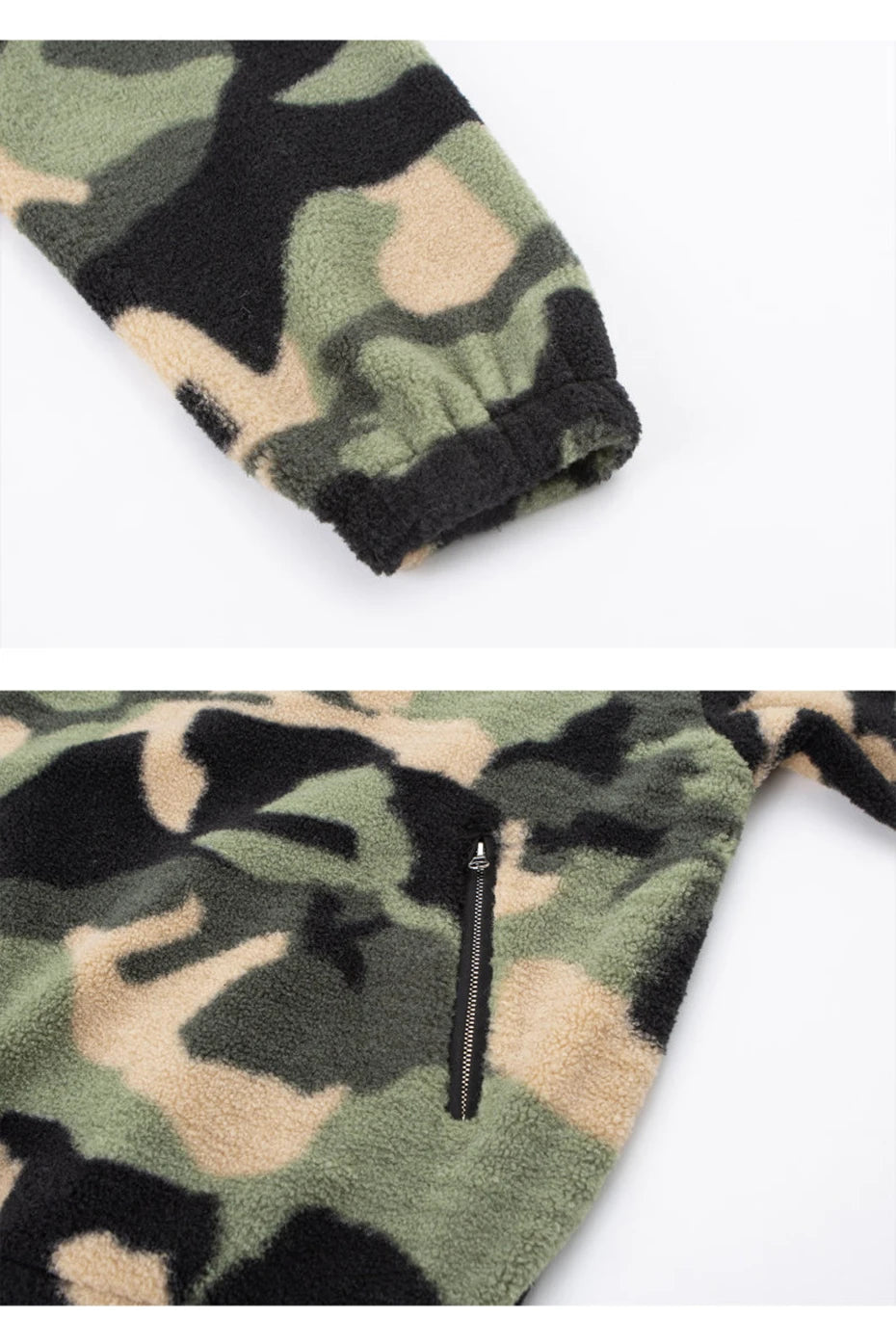 Camouflage 1/4 Zip Fleece-streetwear-techwear