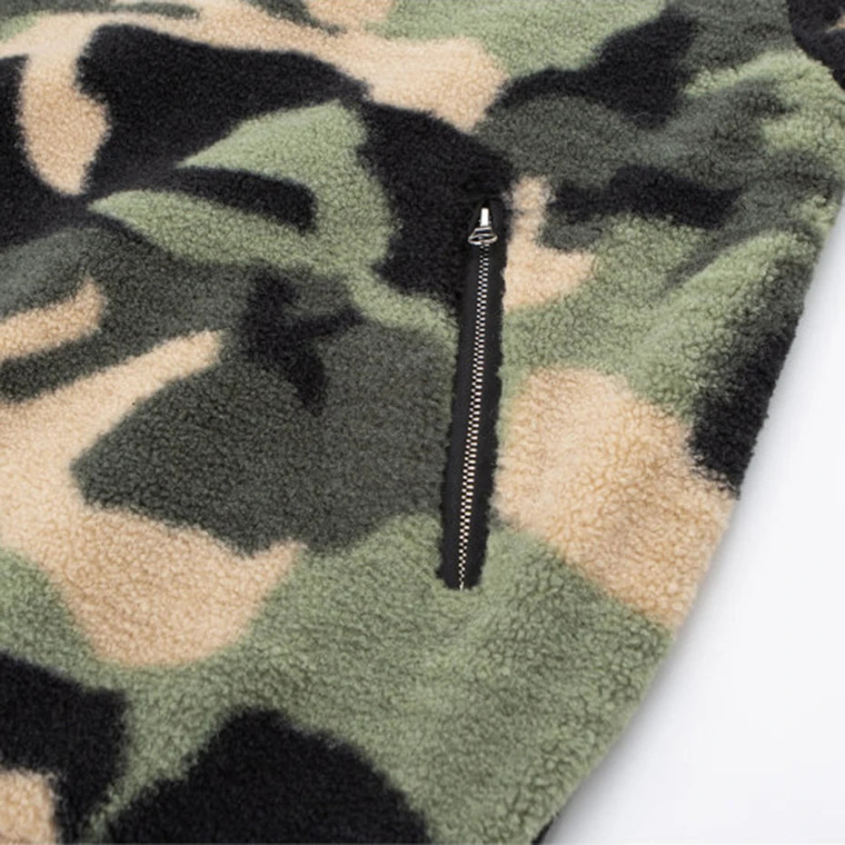 Camouflage 1/4 Zip Fleece-streetwear-techwear