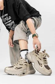 Sculpted Tech Mesh Sneakers-streetwear-techwear