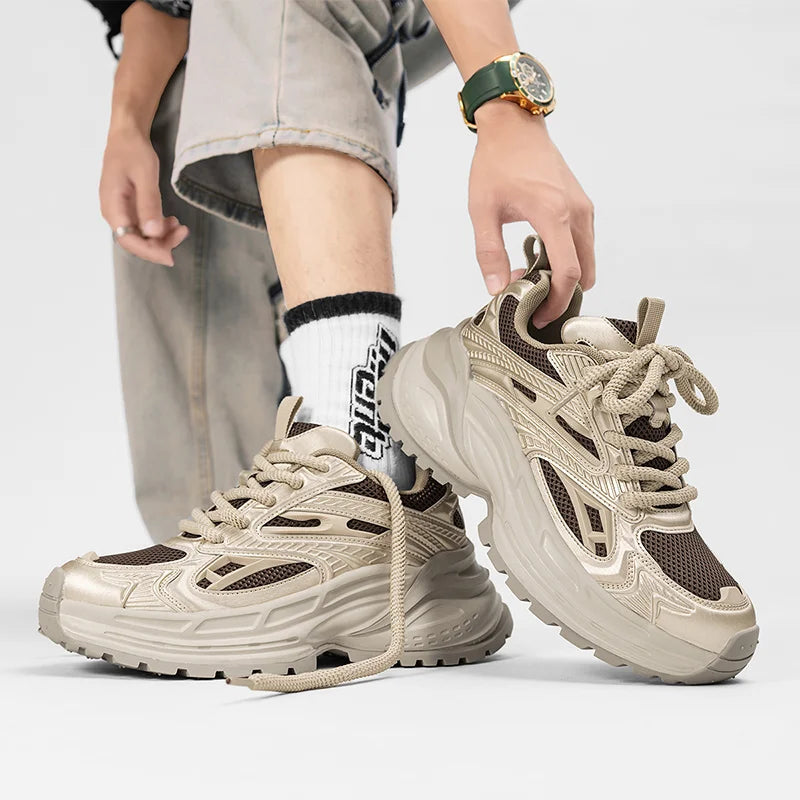 Sculpted Tech Mesh Sneakers-streetwear-techwear