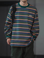 Skater Stripe Long Sleeve T-Shirt-streetwear-techwear