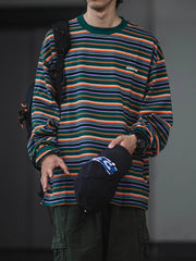 Skater Stripe Long Sleeve T-Shirt-streetwear-techwear