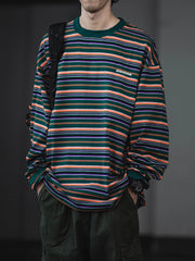 Skater Stripe Long Sleeve T-Shirt-streetwear-techwear