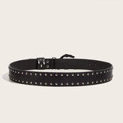 Skeleton Buckle Studded Belt-streetwear-techwear