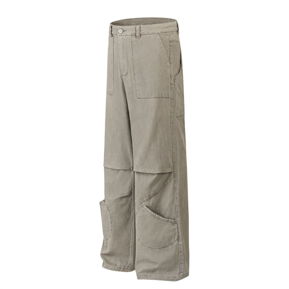 Stacked Patch Pocket Pants-streetwear-techwear