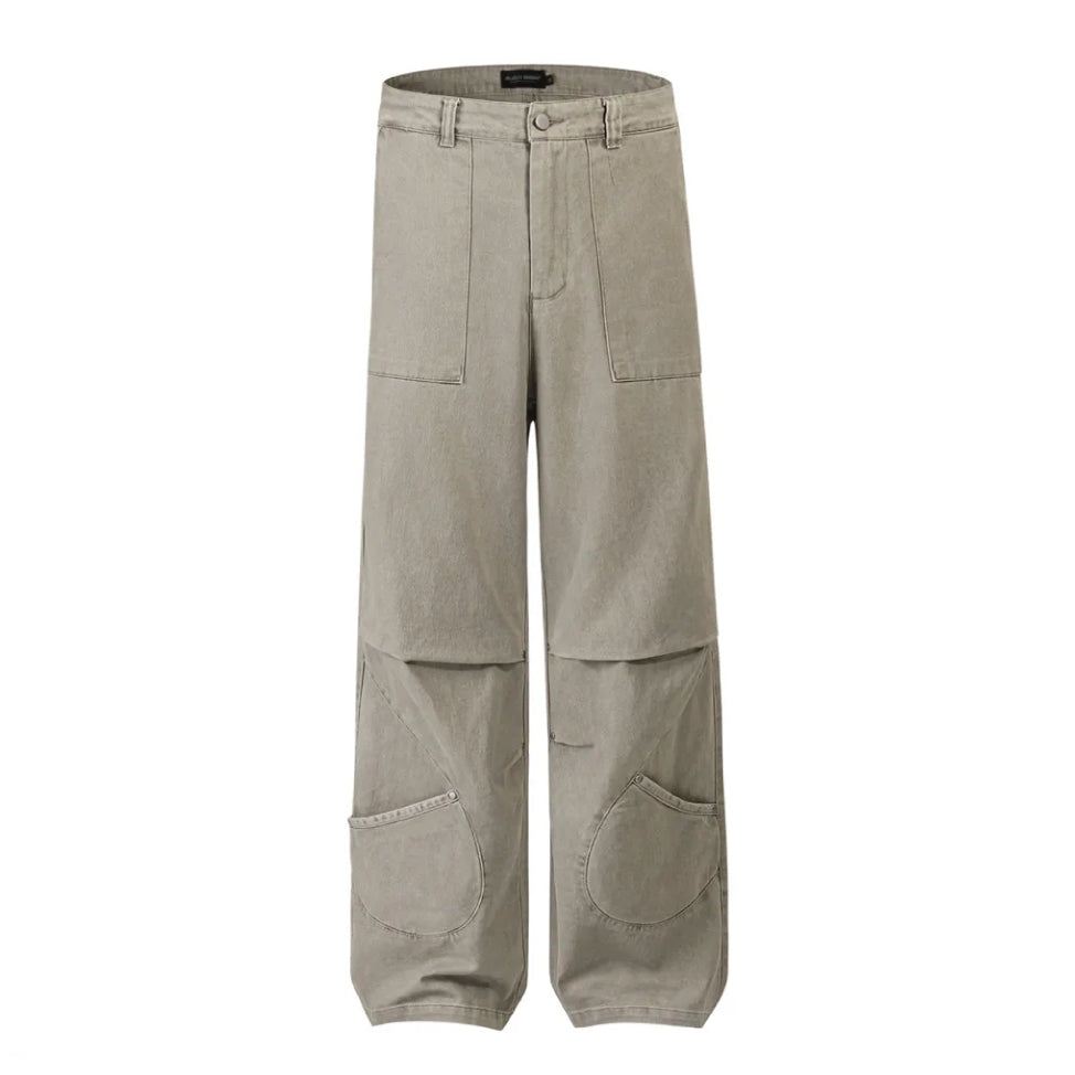 Stacked Patch Pocket Pants-streetwear-techwear