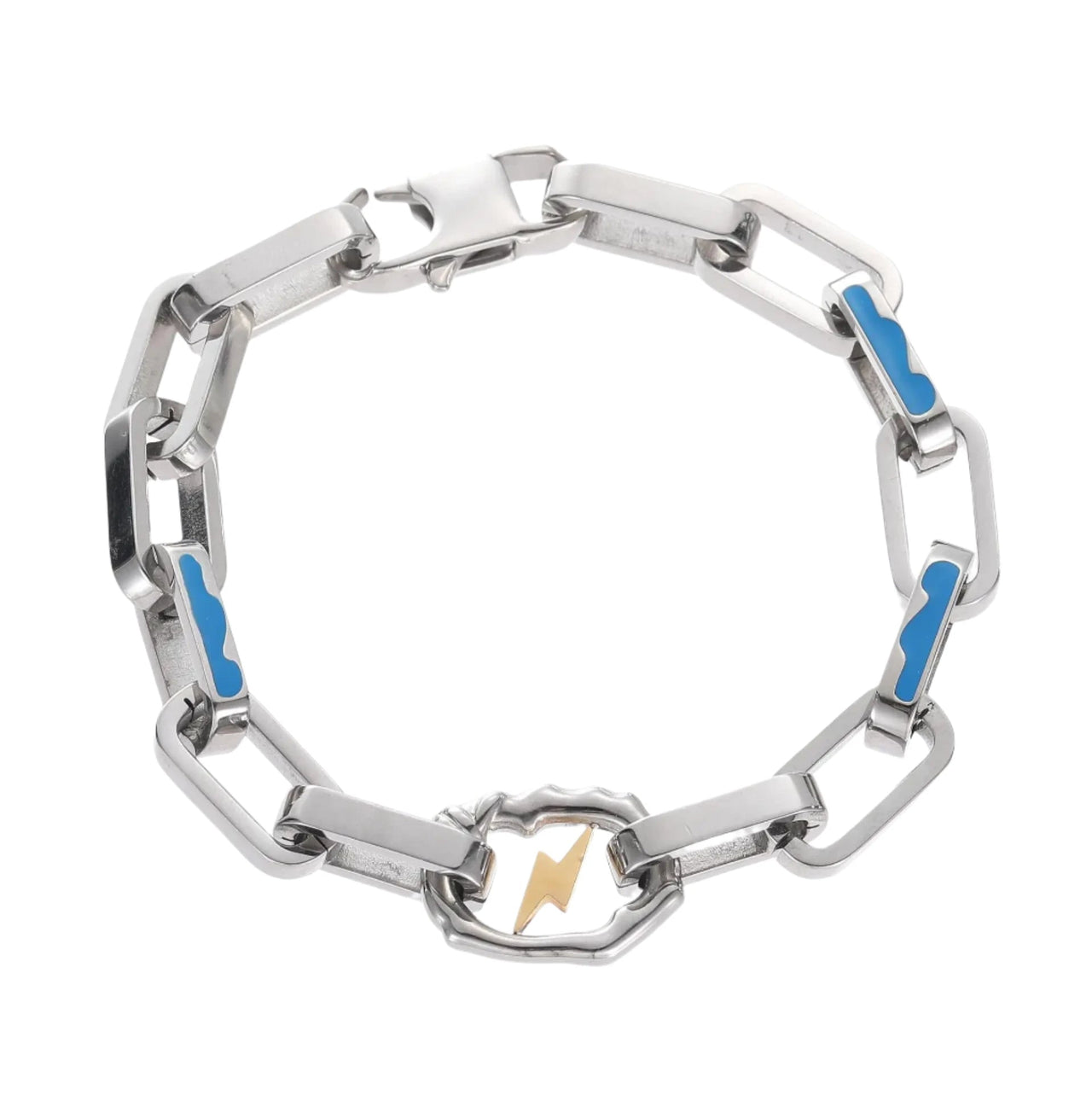 Stainless Steel Chain Lightning Bracelet-streetwear-techwear