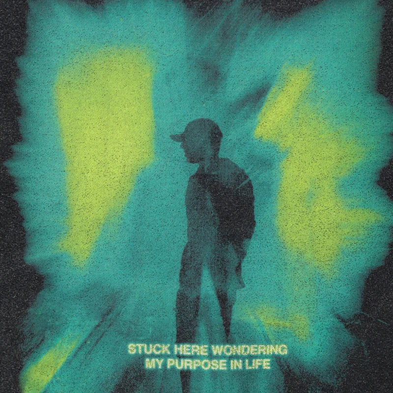 'Stuck Here' Acid Washed T-Shirt-streetwear-techwear