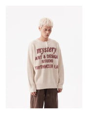 TRYTHM Waffle Knit Slogan Henley Sweater-streetwear-techwear