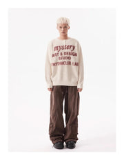 TRYTHM Waffle Knit Slogan Henley Sweater-streetwear-techwear