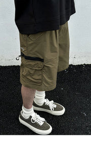 Textured Utility Cargo Shorts-streetwear-techwear