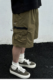 Textured Utility Cargo Shorts-streetwear-techwear