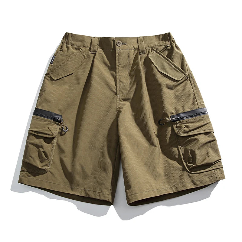 Textured Utility Cargo Shorts-streetwear-techwear