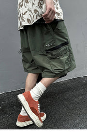 Textured Utility Cargo Shorts-streetwear-techwear