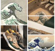'The Great Wave Off Kanagawa' Inspired Sneakers-streetwear-techwear