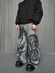 Tribal Graffiti Loose Jeans-streetwear-techwear